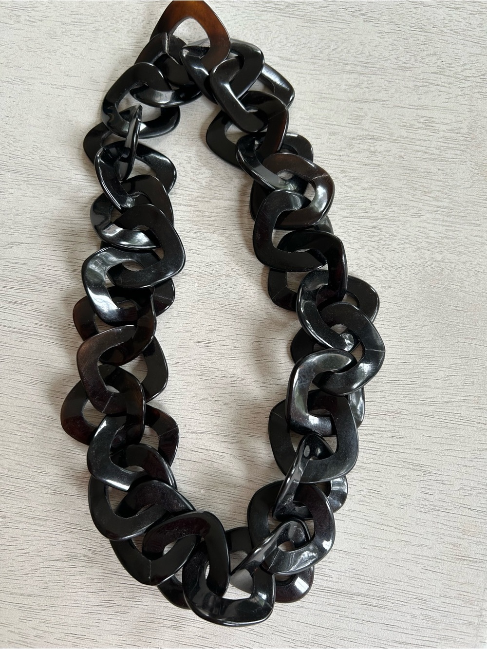 Women’s Chunky Black Link Necklace